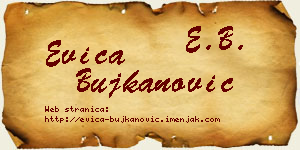 Evica Bujkanović vizit kartica